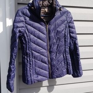 Michael Kors Packable Down Jacket - Deep Blue Womens  P/S